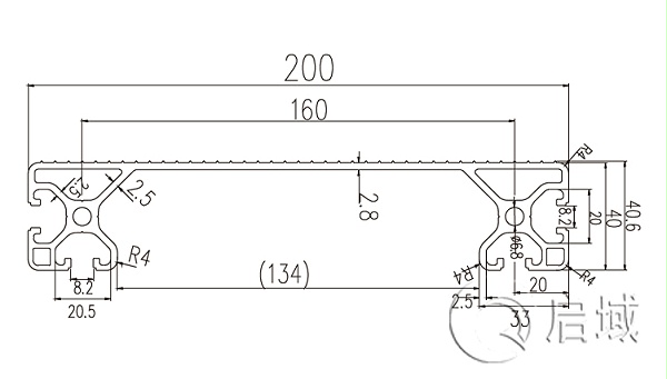 QY-8-4040EW铝型材图纸