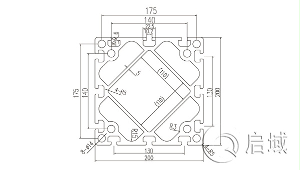 QY-10-80160铝型材图纸