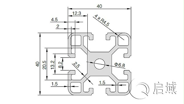 QY-8-4040C铝型材