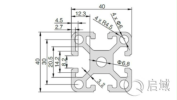 QY-8-4040D铝型材