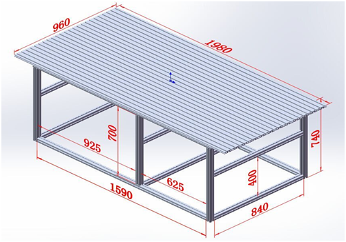 铝型材工作桌图纸