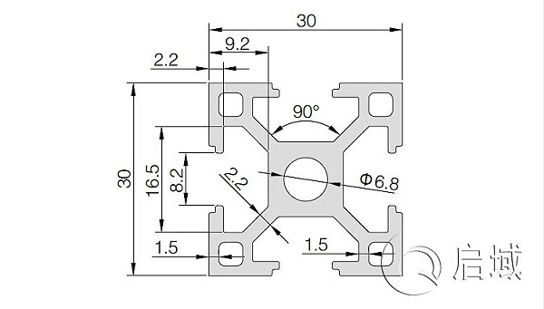 QY-8-3030A铝型材 QY-8-3030A铝型材