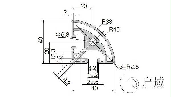 QY-8-4040R铝型材