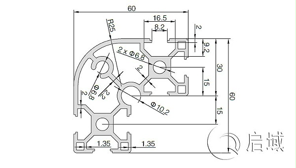 QY-8-6630铝型材图纸