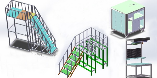 工业铝型材登高梯搭建会用到哪些型材和配件？