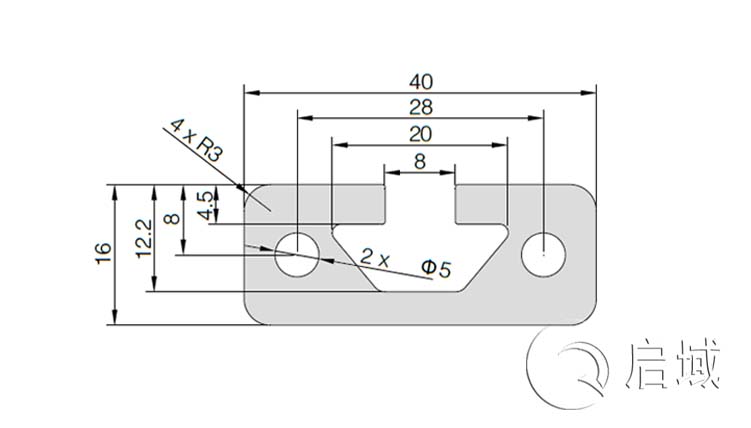 QY-8-1640铝型材图纸
