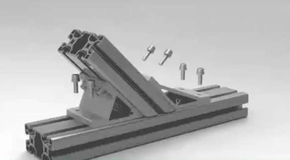 铝型材135度角连接