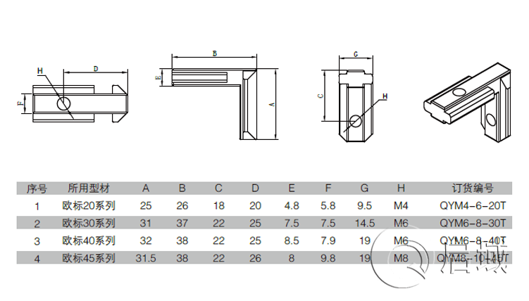 QY-角槽连接件图纸